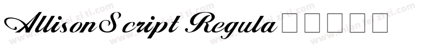 AllisonScript Regula字体转换